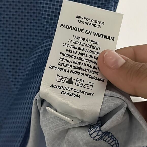 Men's FootJoy Size Large Blue Stripe Golf Polo - Picture 4 of 5